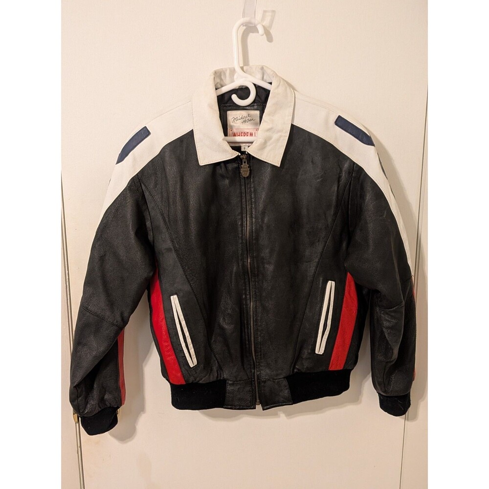 Vintage Michael Hoban Where Mi leather jacket, sz S
